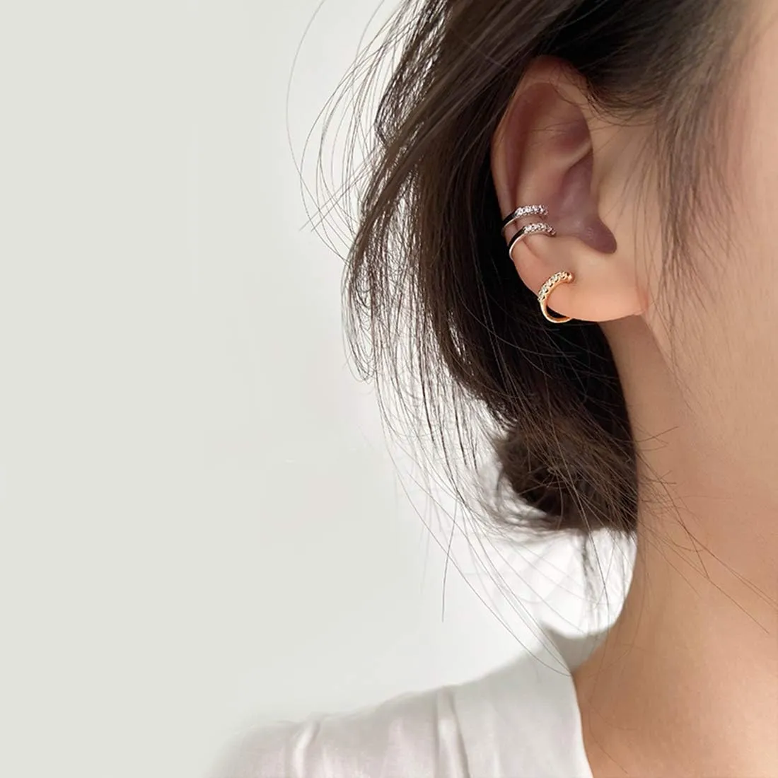 SLUYNZ Sterling Silver No Piercing Earrings Cuff for Women Cartilage Earrings Helix Earrings