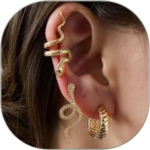 Snake Cuff Earrings Gold Snake Ear Climber Earrings Boho Gold Cartilage Ear Crawler Earrings Gothic Serpent Clip on Wrap Earrings Ruby Snake Earrings Jewelry for Women