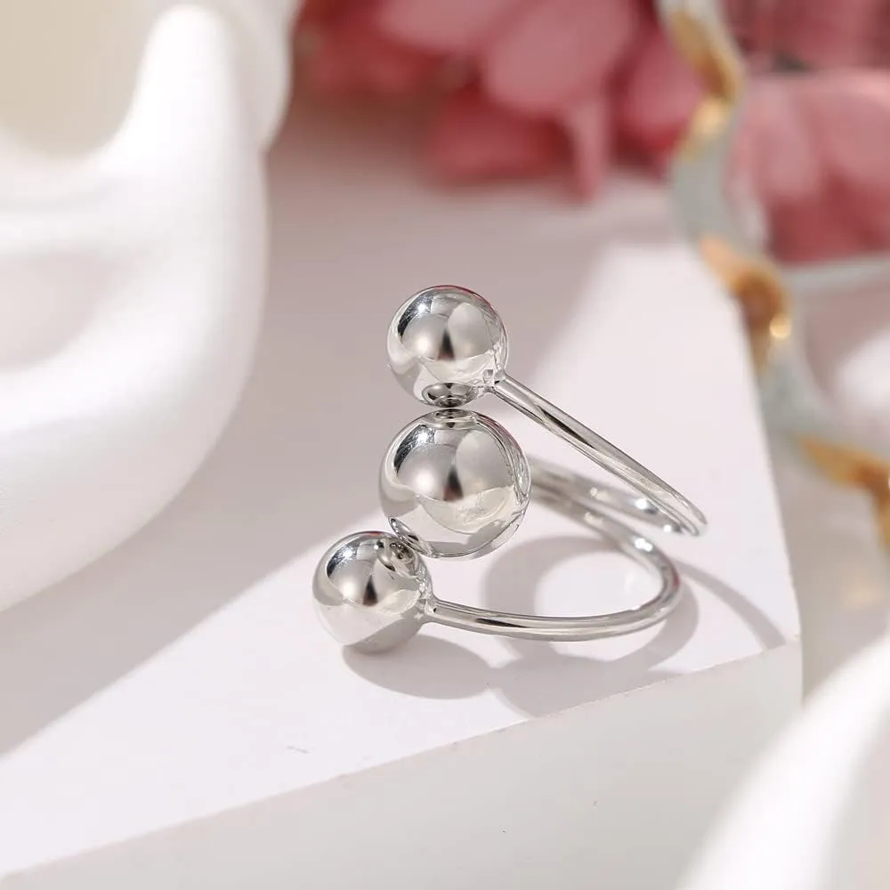 Sora Tuki Chunky Gold & Silver Rings for Women - Bold, Thick, Open Dome Statement Rings