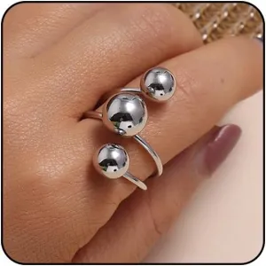 Sora Tuki Chunky Gold & Silver Rings for Women - Bold, Thick, Open Dome Statement Rings