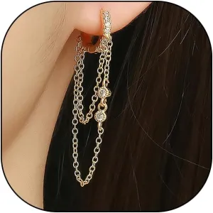 Sparkling Crystal Chain Drop Dangle Hoop Earrings for Women Gold Twinkling Zircon Tassel Earrings Minimalist Silver Punk Party Jewelry Gifts for Her