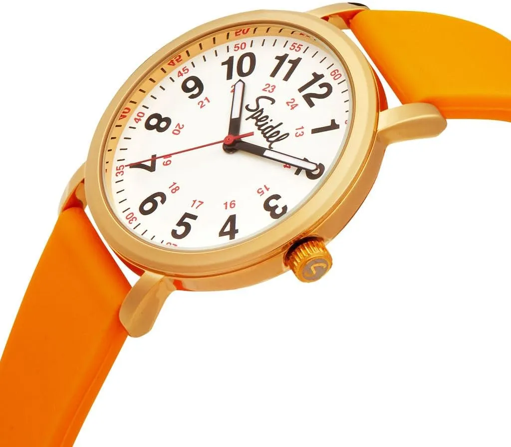 Speidel Original Scrub Watch for Nurse, Medical Professionals and Students  Various Medical Scrub Colors, Easy Read Dial, Military Time with Second Hand, Silicone Band, Water Resistant