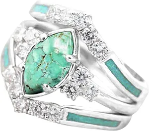 Sterling Silver Natural Gemstone Diamond 3 PCS Set Ring Simple Fashion Jewelry Popular