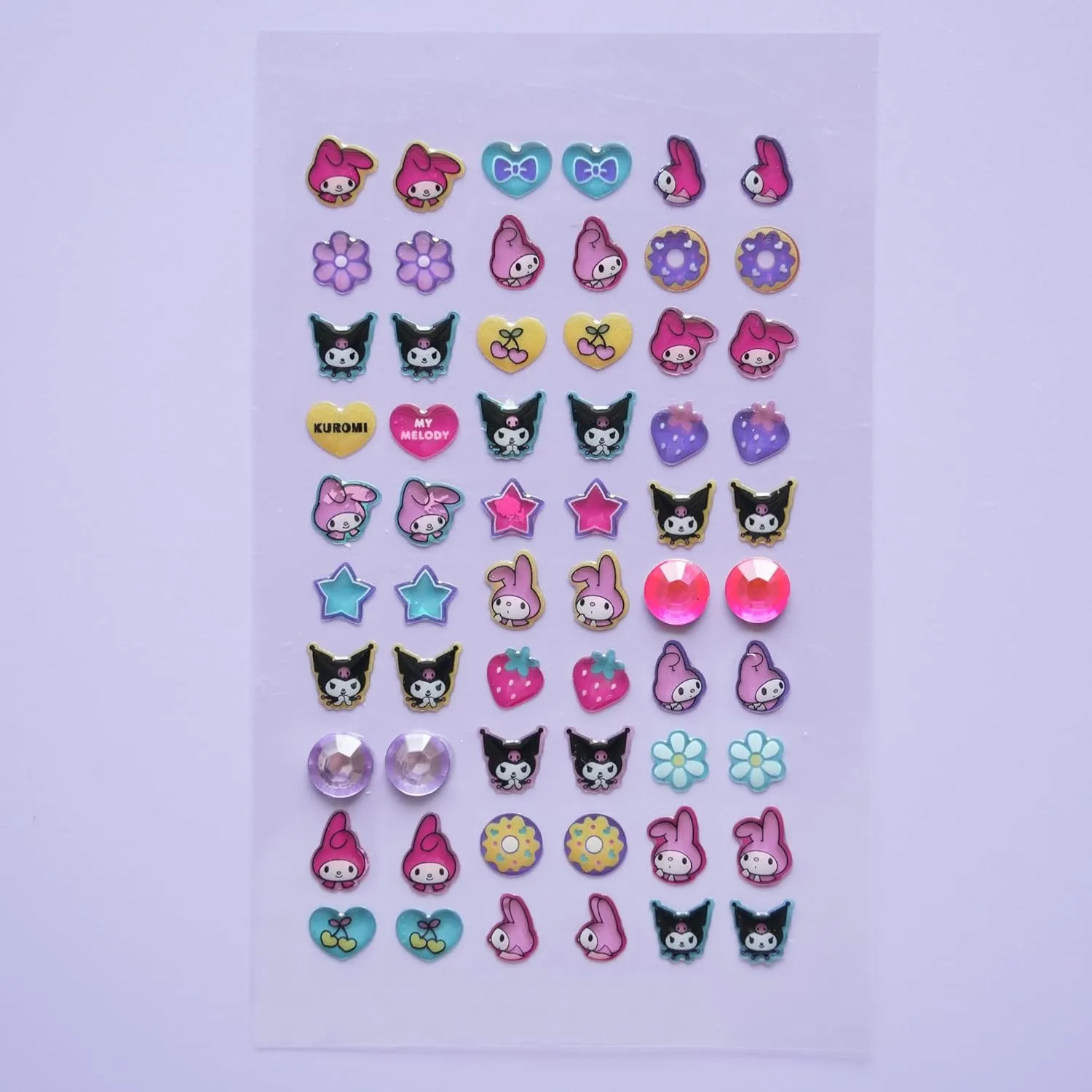 Stick on Earrings for Little Girls 4-6 - Kids Girls Stick on Earrings Cute Colorful Toddlers 3D Sticker Self-Adhesive Craft Gem Jewelry Stickers