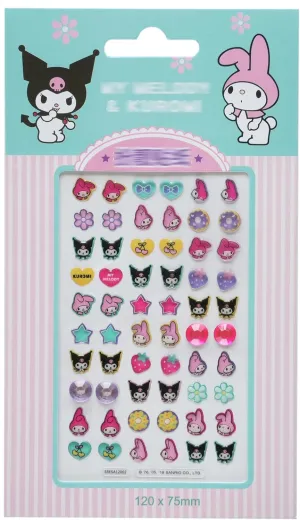 Stick on Earrings for Little Girls 4-6 - Kids Girls Stick on Earrings Cute Colorful Toddlers 3D Sticker Self-Adhesive Craft Gem Jewelry Stickers