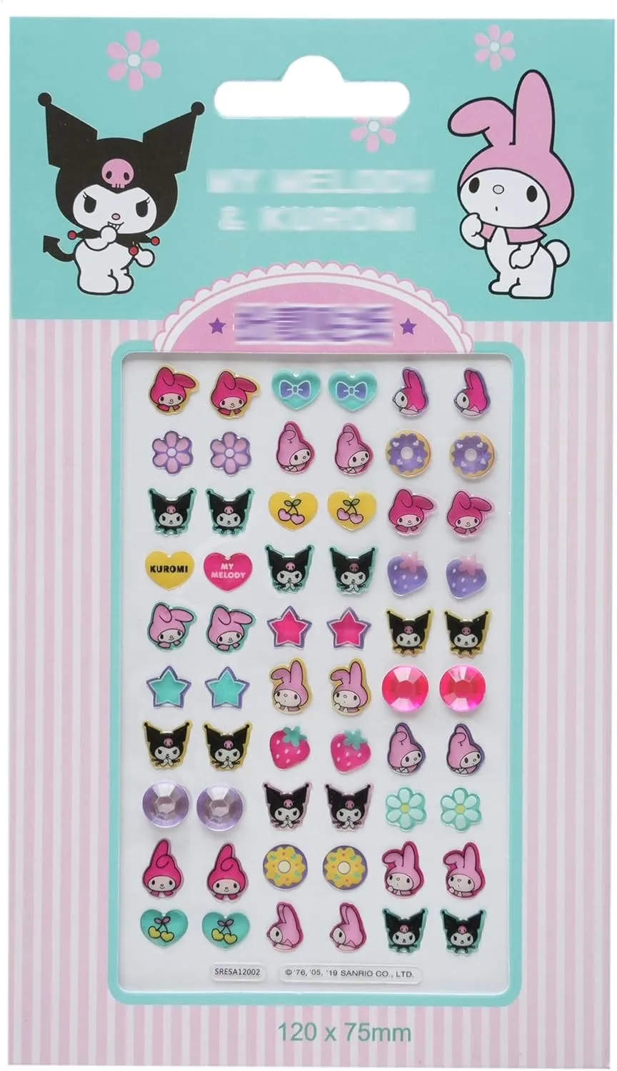 Stick on Earrings for Little Girls 4-6 - Kids Girls Stick on Earrings Cute Colorful Toddlers 3D Sticker Self-Adhesive Craft Gem Jewelry Stickers