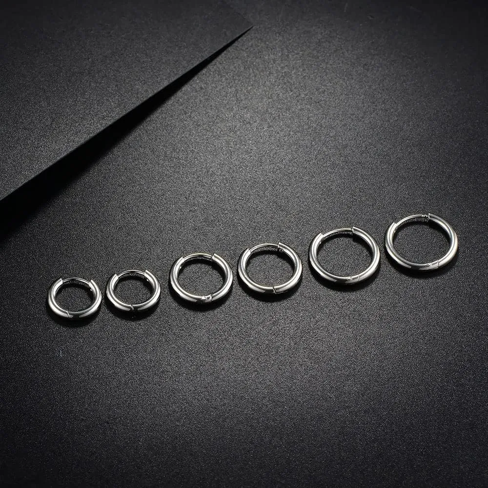 Surgical Stainless Steel Stud Earrings Hoop Earrings for Women Men 14K Gold Plated Hypoallergenic Cartilage Earrings Flat Back CZ Earrings Set Dainty Multiple Piercing Pack of 8 Pairs