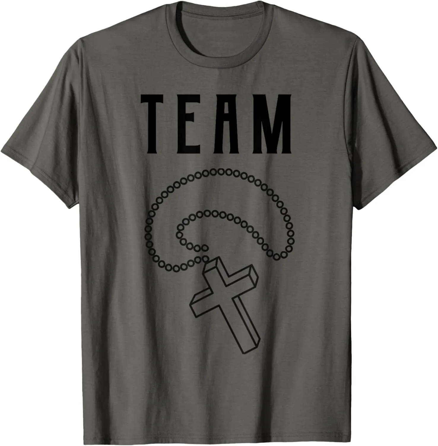 Team Catholic Cross Pendant Jesus Christ Christening Gift T-Shirt