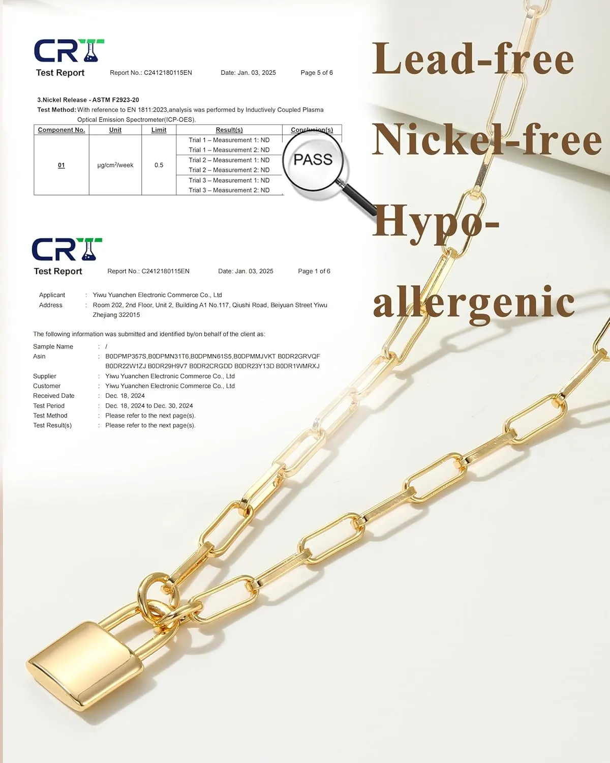 TEN MIRO 18k Chunky Gold Necklace for Women Sweatproof, Non Tarnish Chunky Layered Chain Necklaces Thick Gold Layering Herringbone Paperclip Necklace Stacks Toggle Necklaces for Women Men