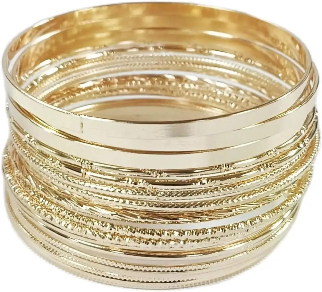 tenghong2021 Bohemian Gold Silver Chunky Bangle Multilayer Stretch Snake Chunky Bracelets for Women Men Layered Stretchy Link Chain Bracelet Wide Wristband Trendy Jewelry