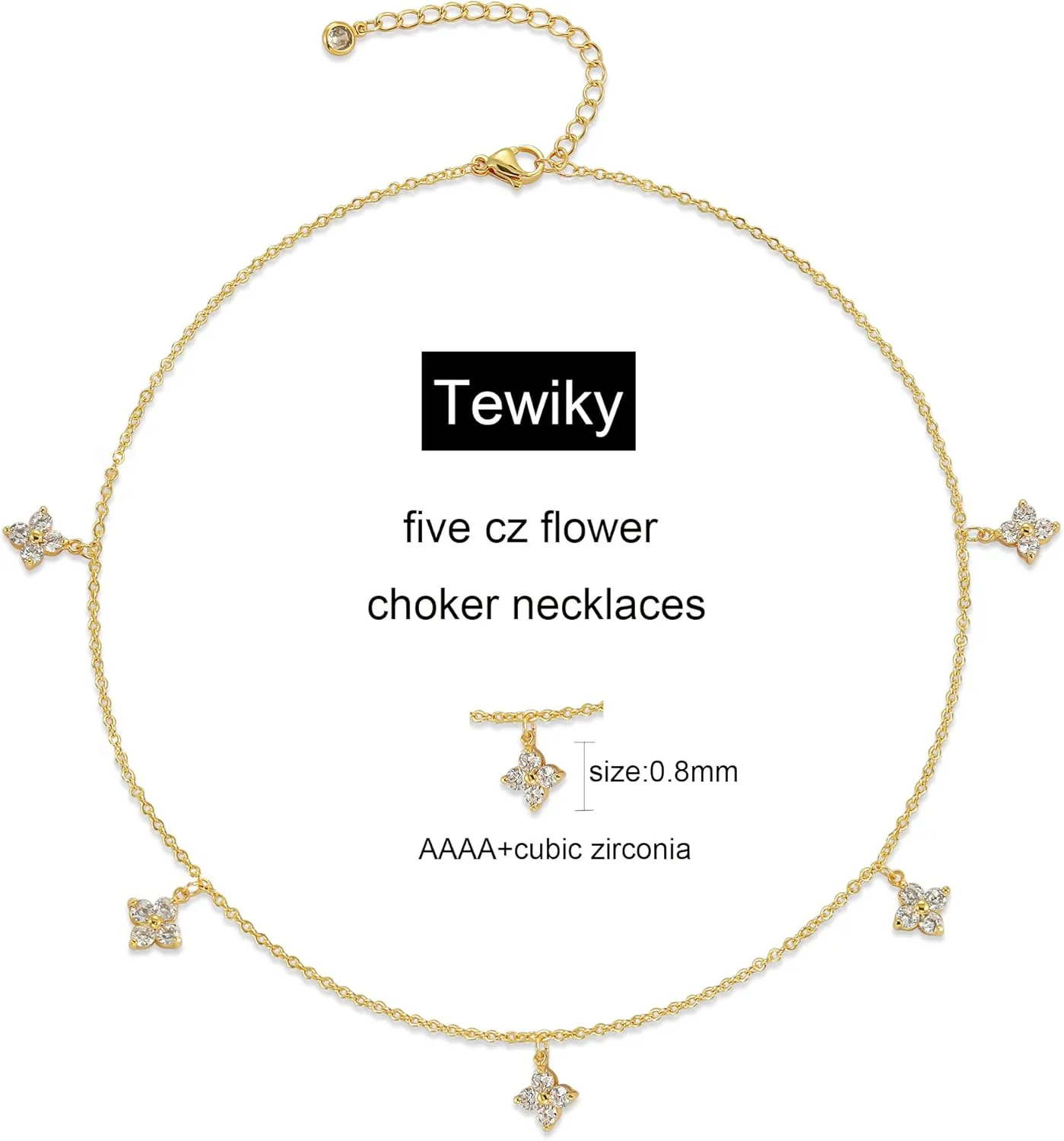 Tewiky Diamond Pendant Necklace for Women Dainty Gold Layered Necklaces 14k Gold Plated Stacked Cuban Paperclip Chain Choker Necklaces Aesthetic Simple Gold Necklace Jewelry Gifts for Women
