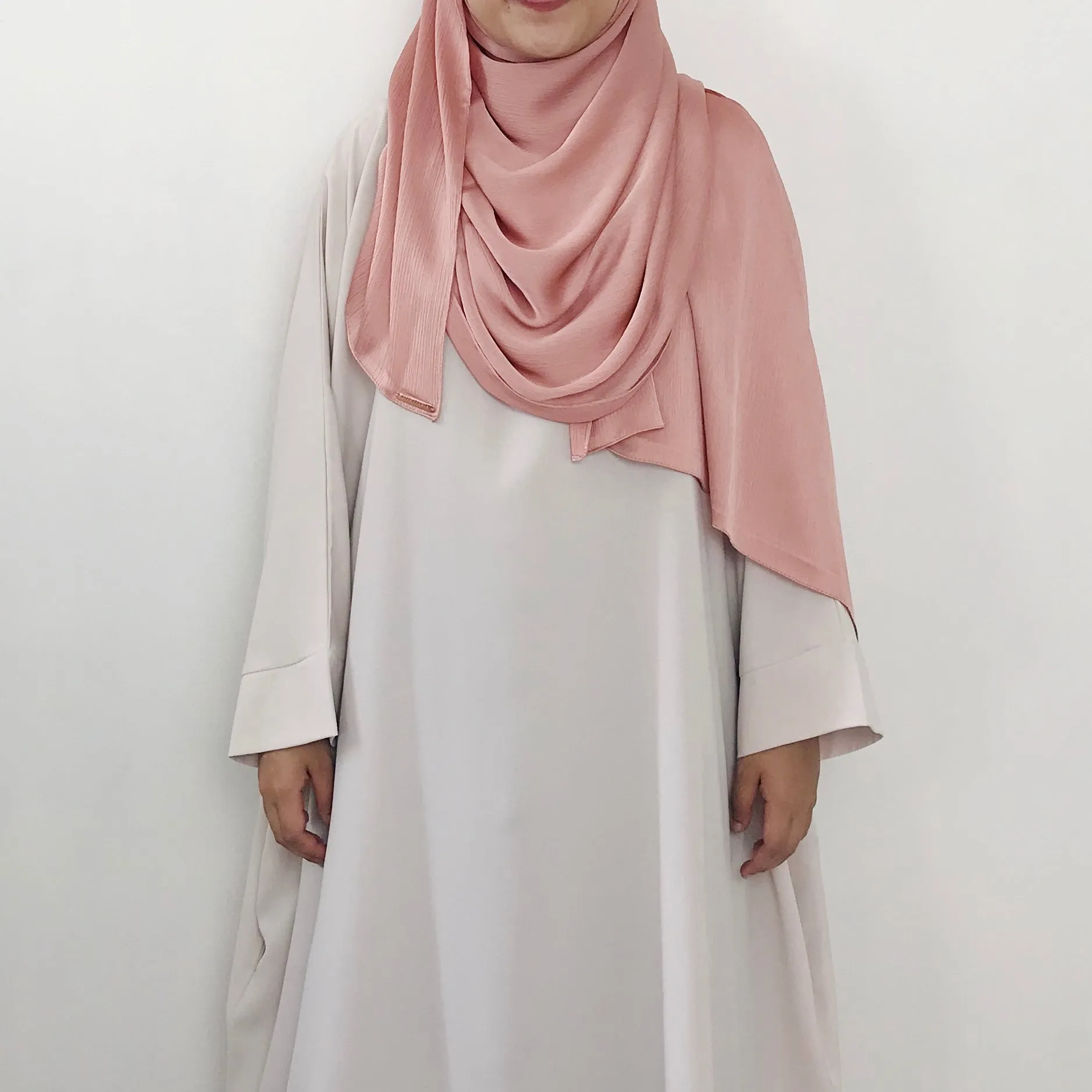 Textured Satin : Soft Peach