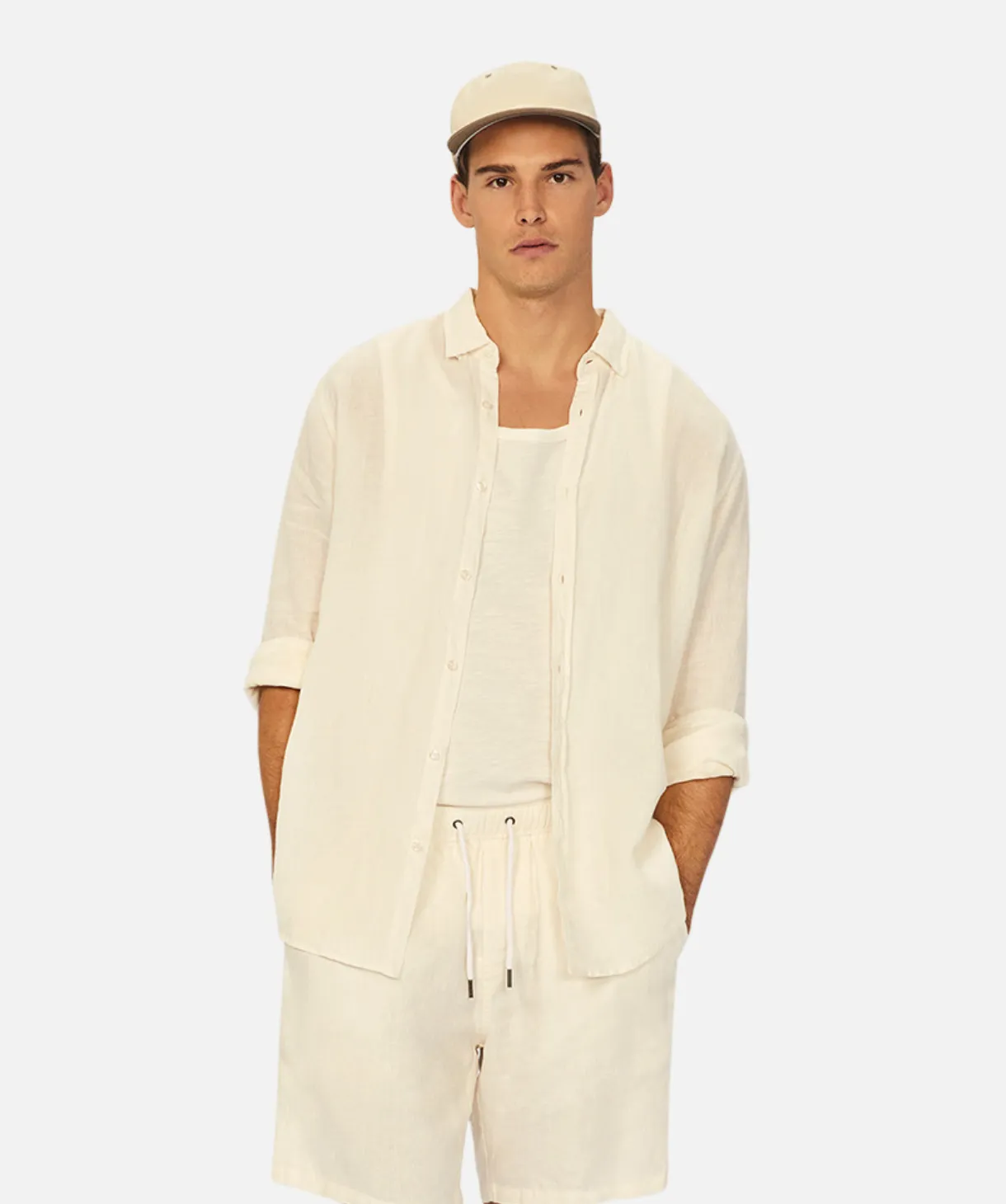 The Tennyson Linen L/s Shirt - YD Cream