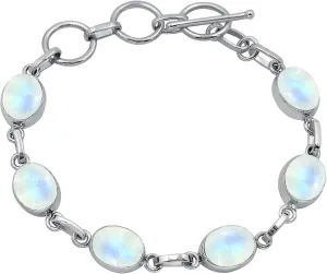 TISHAVI Natural 8x10mm Oval Gemstone Bracelet For Women, Handmade 925 Sterling Silver Birthstone Jewelry Women's Day Gifts For Mom Wife Sister