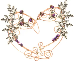 TOYANDONA 1 Pair Ear Clip Cuff Earrings for Women Retro Earrings Women's Earmuffs Fairy Jewelry Wing Earrings Leaf Jewelry Decoration Ear Cuff Earrings for Women Rose Gold