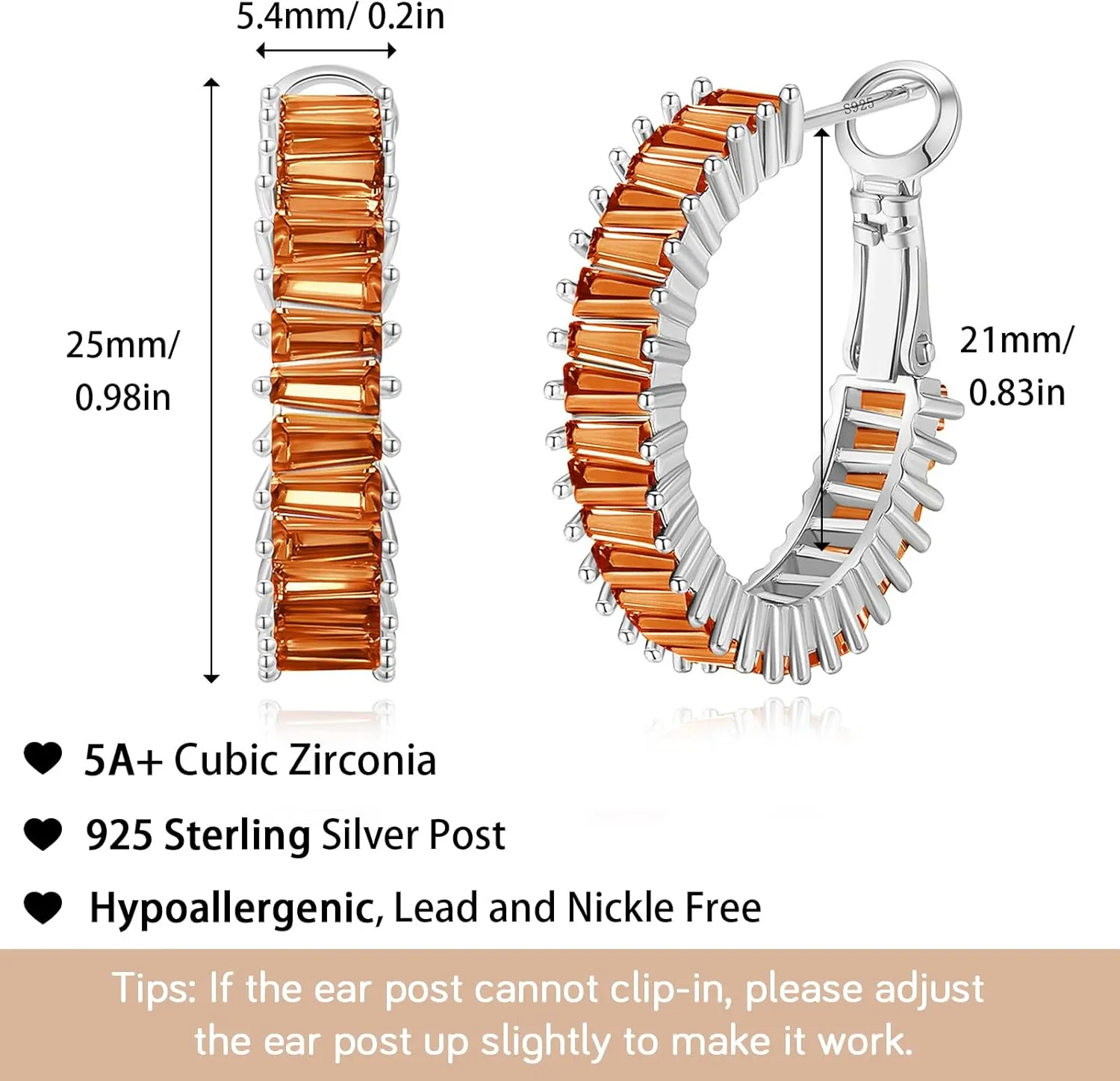 Trendy CZ Gold Hoop Earrings for Women, Lightweight Chunky Silver Earrings for Women 14K Real Gold Plated Hoops Earrings Hypoallergenic Earrings Jewelry