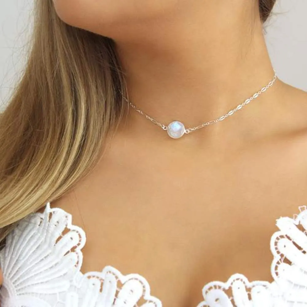 Turandoss Dainty Gold Choker Necklaces for Women - 14K Gold Plated Handmade Medallion Snake Link Chain Cross Star Moon Adjustable Simple Choker Necklaces for Women Jewelry