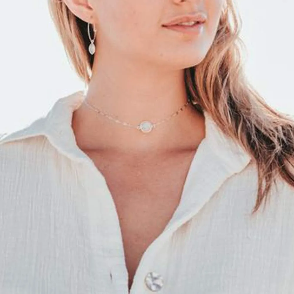 Turandoss Dainty Gold Choker Necklaces for Women - 14K Gold Plated Handmade Medallion Snake Link Chain Cross Star Moon Adjustable Simple Choker Necklaces for Women Jewelry