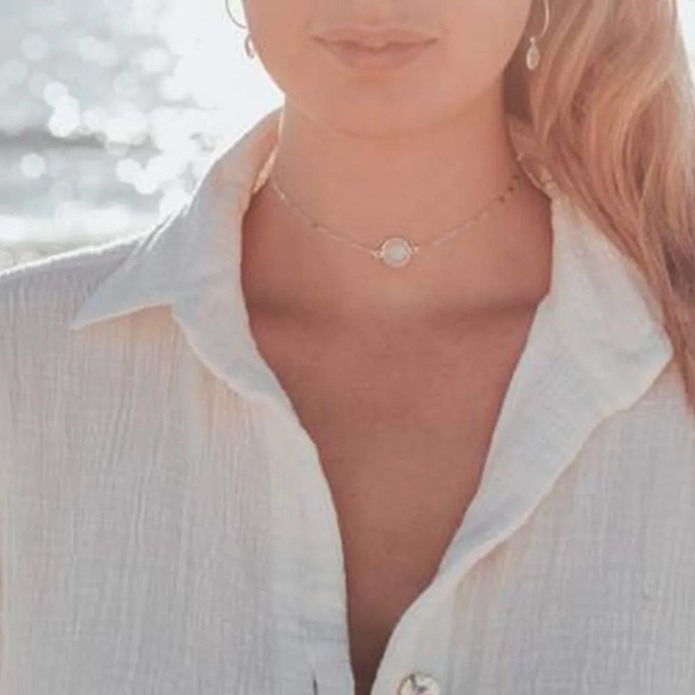 Turandoss Dainty Gold Choker Necklaces for Women - 14K Gold Plated Handmade Medallion Snake Link Chain Cross Star Moon Adjustable Simple Choker Necklaces for Women Jewelry