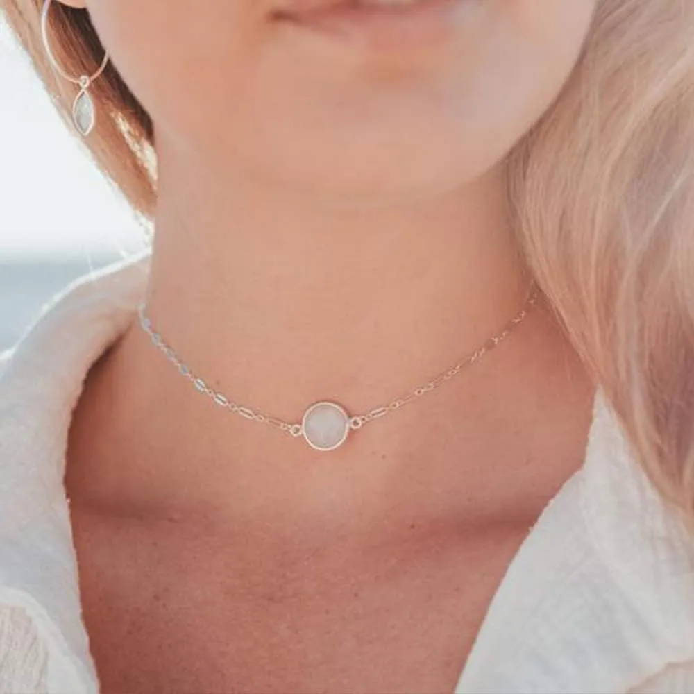 Turandoss Dainty Gold Choker Necklaces for Women - 14K Gold Plated Handmade Medallion Snake Link Chain Cross Star Moon Adjustable Simple Choker Necklaces for Women Jewelry