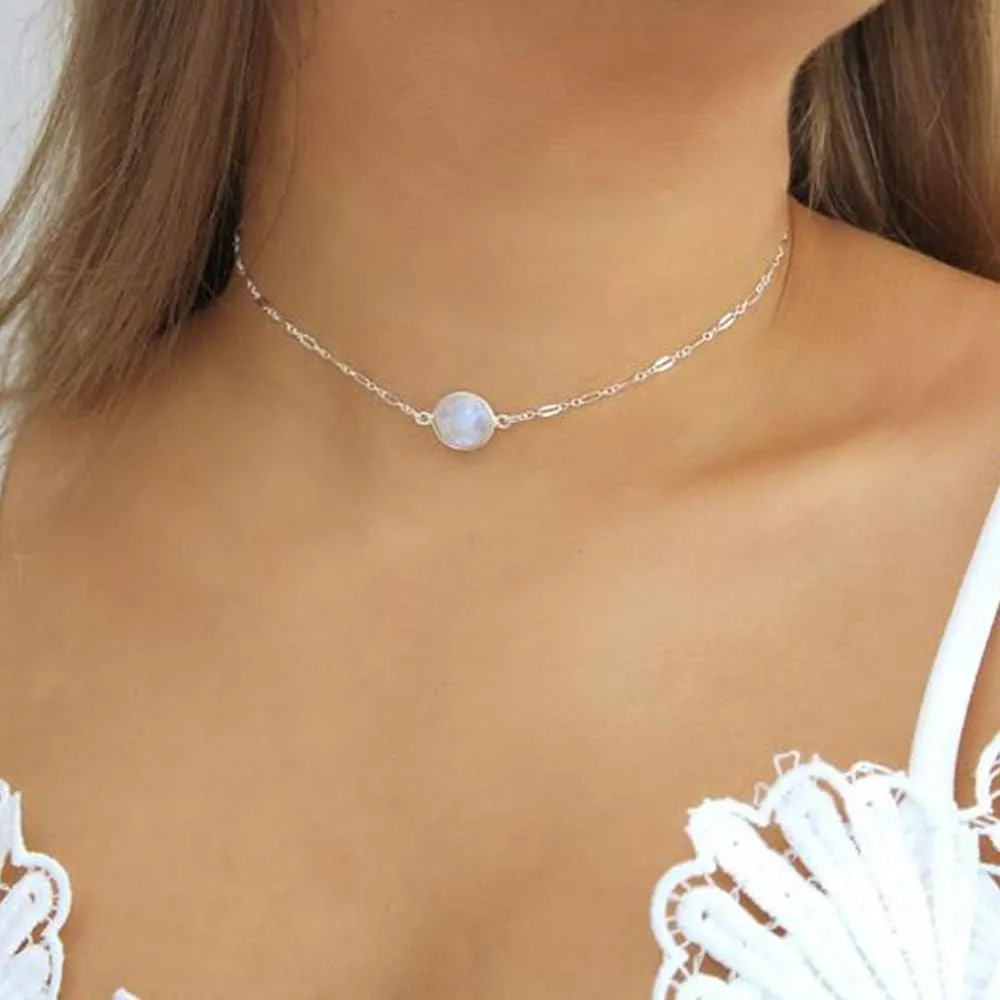 Turandoss Dainty Gold Choker Necklaces for Women - 14K Gold Plated Handmade Medallion Snake Link Chain Cross Star Moon Adjustable Simple Choker Necklaces for Women Jewelry