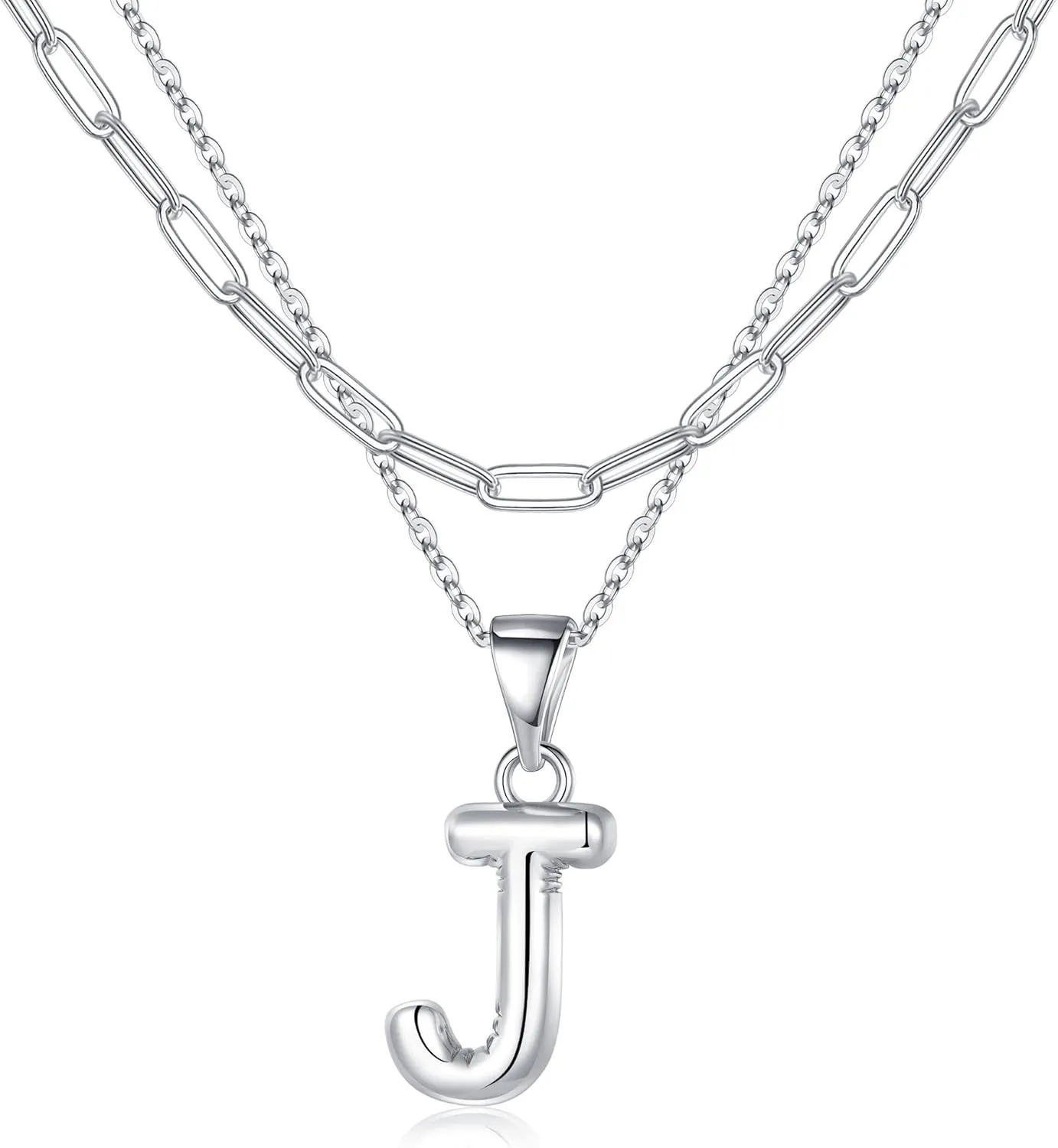 Turandoss Dainty Gold Initial Necklaces for Women Jewelry Gifts - Personalized Layered Initial Letter Necklaces for Her Trendy, Dainty Gold Chunky Pendant Choker Chain Necklace Jewelry Gifts for Women