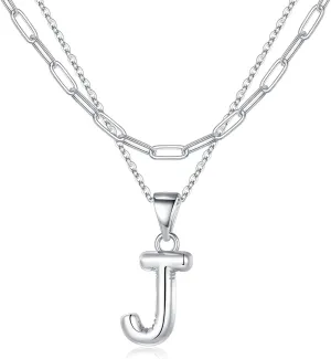 Turandoss Dainty Gold Initial Necklaces for Women Jewelry Gifts - Personalized Layered Initial Letter Necklaces for Her Trendy, Dainty Gold Chunky Pendant Choker Chain Necklace Jewelry Gifts for Women
