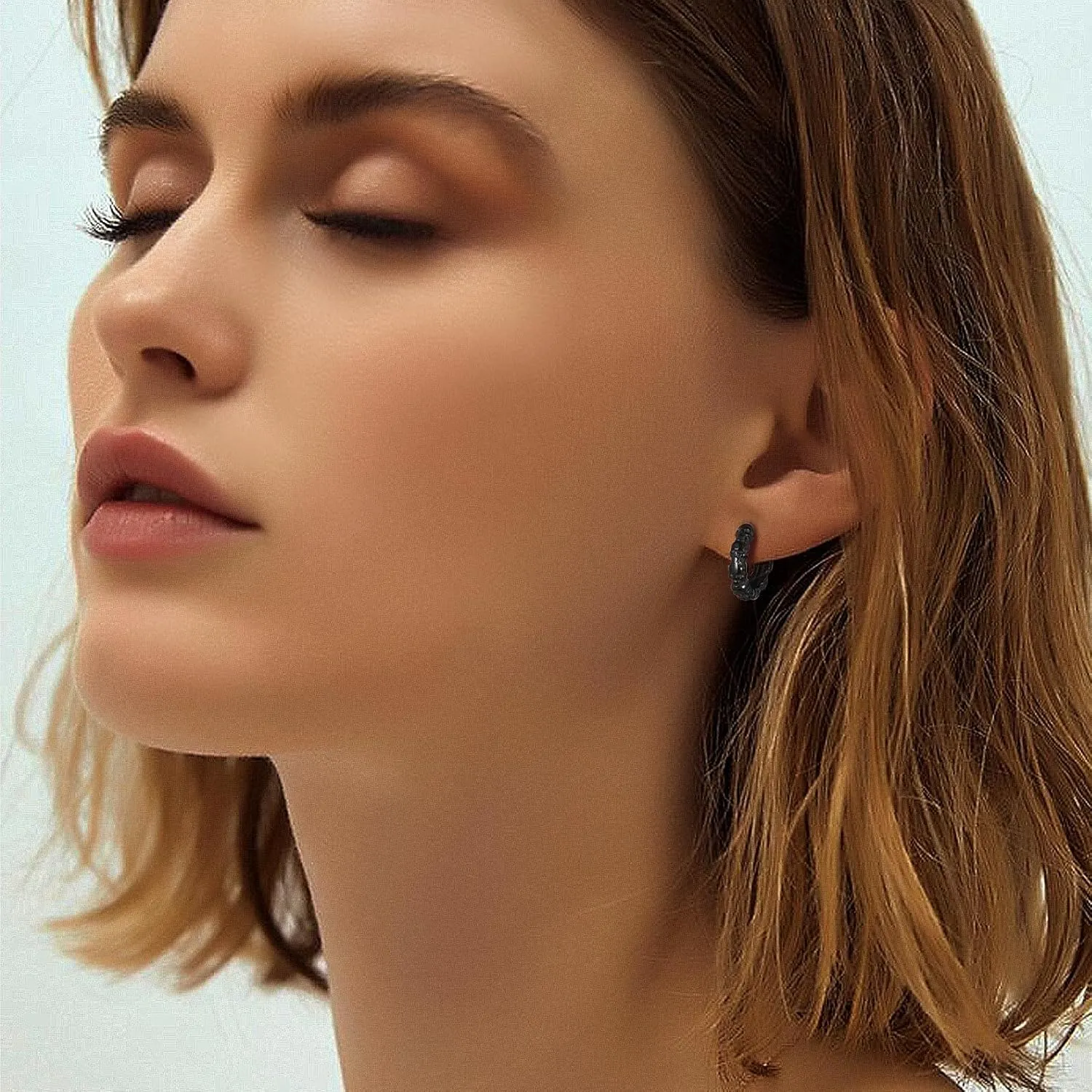 U7 Stainless Steel/Black/18K Gold Plated Personalized Gothic Skull Studs Earrings, Snake Stud Earrings, Goat Devil Earrings, Wolf Earrings Halloween Earrings for Men Women