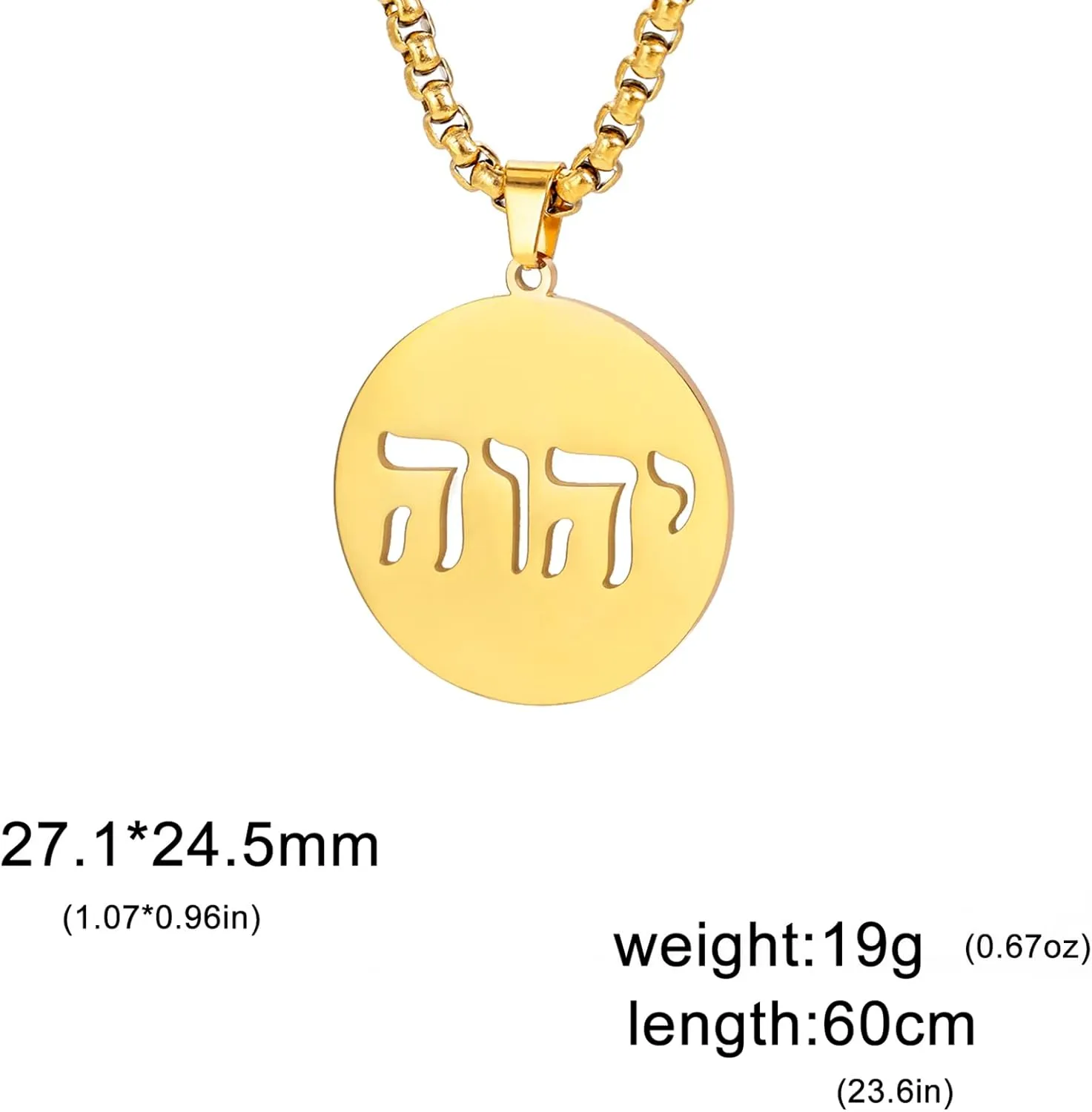 UNIFT Hebrew Chai Necklace for Women Stainless Steel Classic Hebrew Sign of Life Letter Chai Pendant Necklace Religious Jewish Jewelry