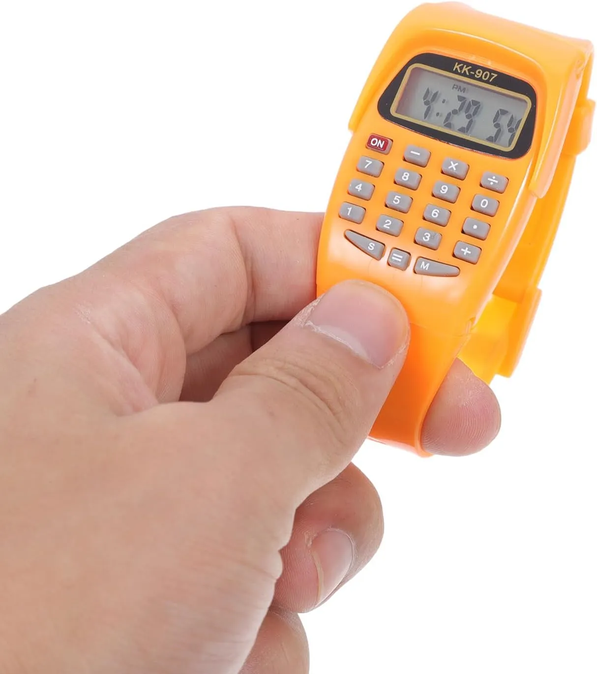 Uonlytech 2pcs Calculator Watch Portable Calculating Watch Geometric Operation Watch for Adults Boys Girls Orange