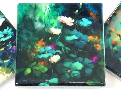 Vibrant Floral Ceramic Tiles 4.8 x 4.8 cm - Pattern 14 (HM)