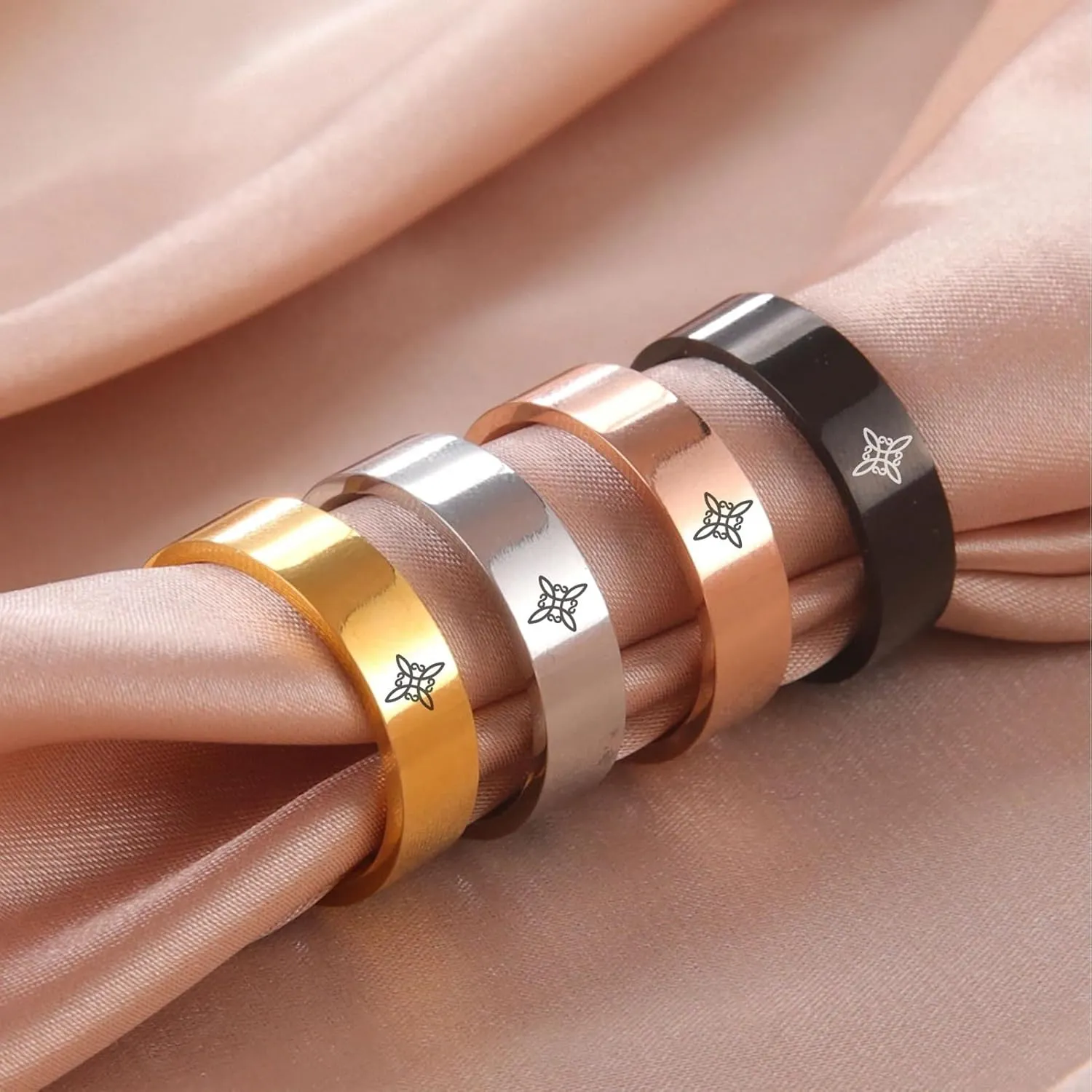 Viking Celtics Witch Knot Ring for Women Stainless Steel Couple Rings Amulet Talisman Jewelry Christmas Gifts