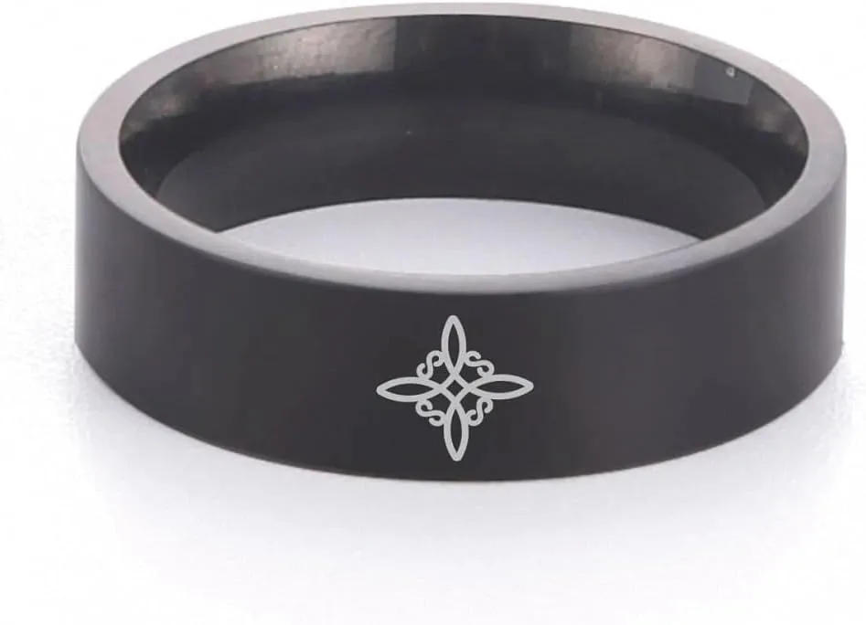 Viking Celtics Witch Knot Ring for Women Stainless Steel Couple Rings Amulet Talisman Jewelry Christmas Gifts