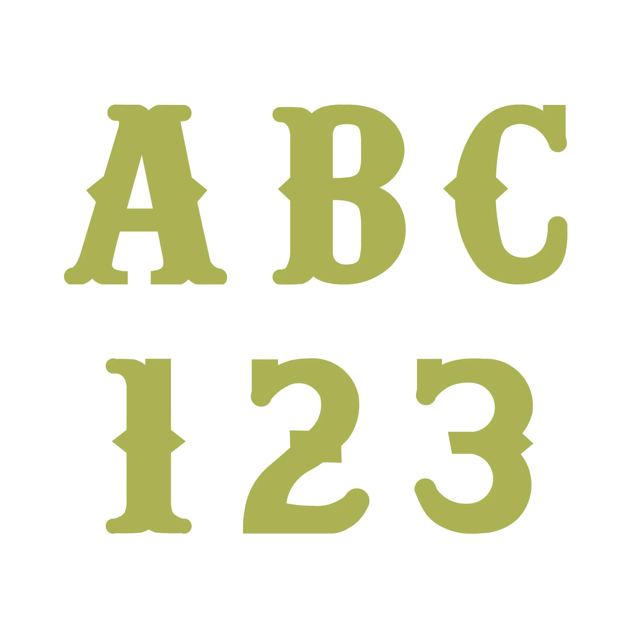Vintage Alphabet - 4"