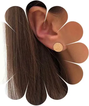 Vintage Coin Disc Stud Earrings Hammered Circle Earrings Round Coin Earrings Gold Minimal Stud Earrings Jewelry for Women