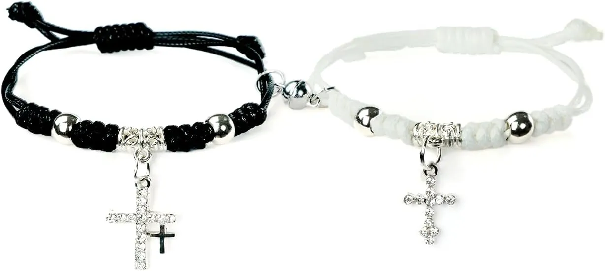 Volare Couple Cross Bracelet for BFF Cross Charms Bracelets Gifts for Couple Matching Bracelets for Couples