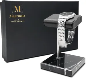 Watch Stand for Men Women Single, Watch Display Stand Holder, Single Watch Holder Watch Stand, Jewelry Stand, Black Marble Watch Stand Display for Watches, Bracelets, Watch Accessory