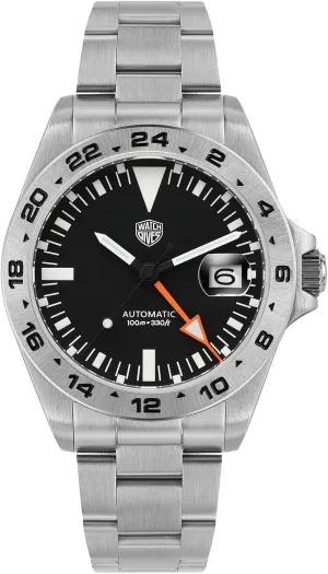 watchdives GMT Watches for Men, WD16570 Dual Time Zone Dive Watch NH34 Automatic Wristwatch 39mm Sapphire Crystal 100m Waterproof