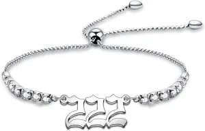 WKXZMTR Angel Number Bracelets for Women Adjustable Friendship Chain Bracelets Numerology Jewelry Birthday Gift for Women