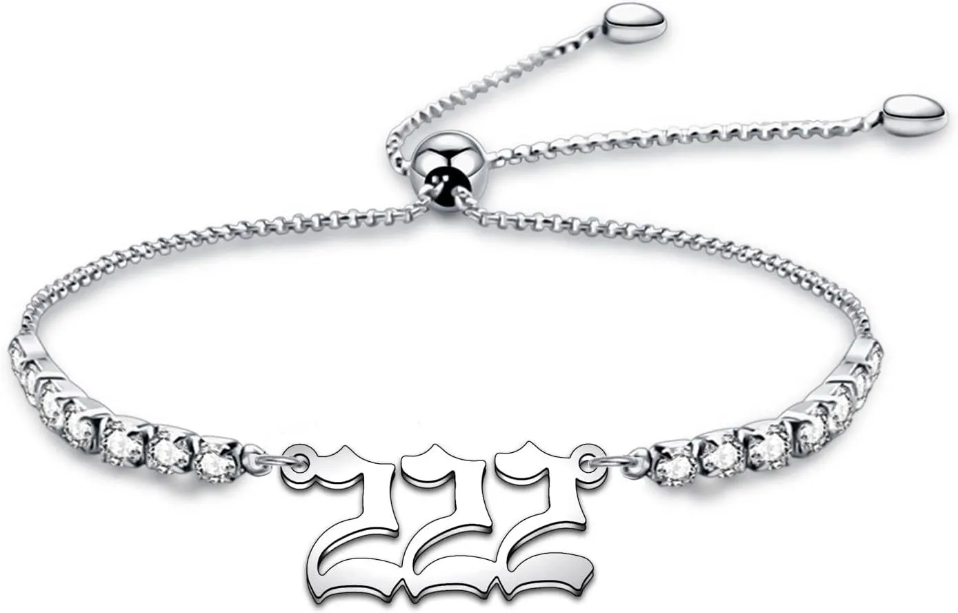 WKXZMTR Angel Number Bracelets for Women Adjustable Friendship Chain Bracelets Numerology Jewelry Birthday Gift for Women