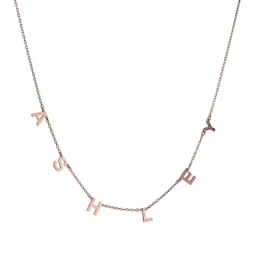 Women's Custom Name Necklace in Sterling Silver, Personalized Initial Pendant, Unique Fashion Statement, Perfect Anniversary Gift