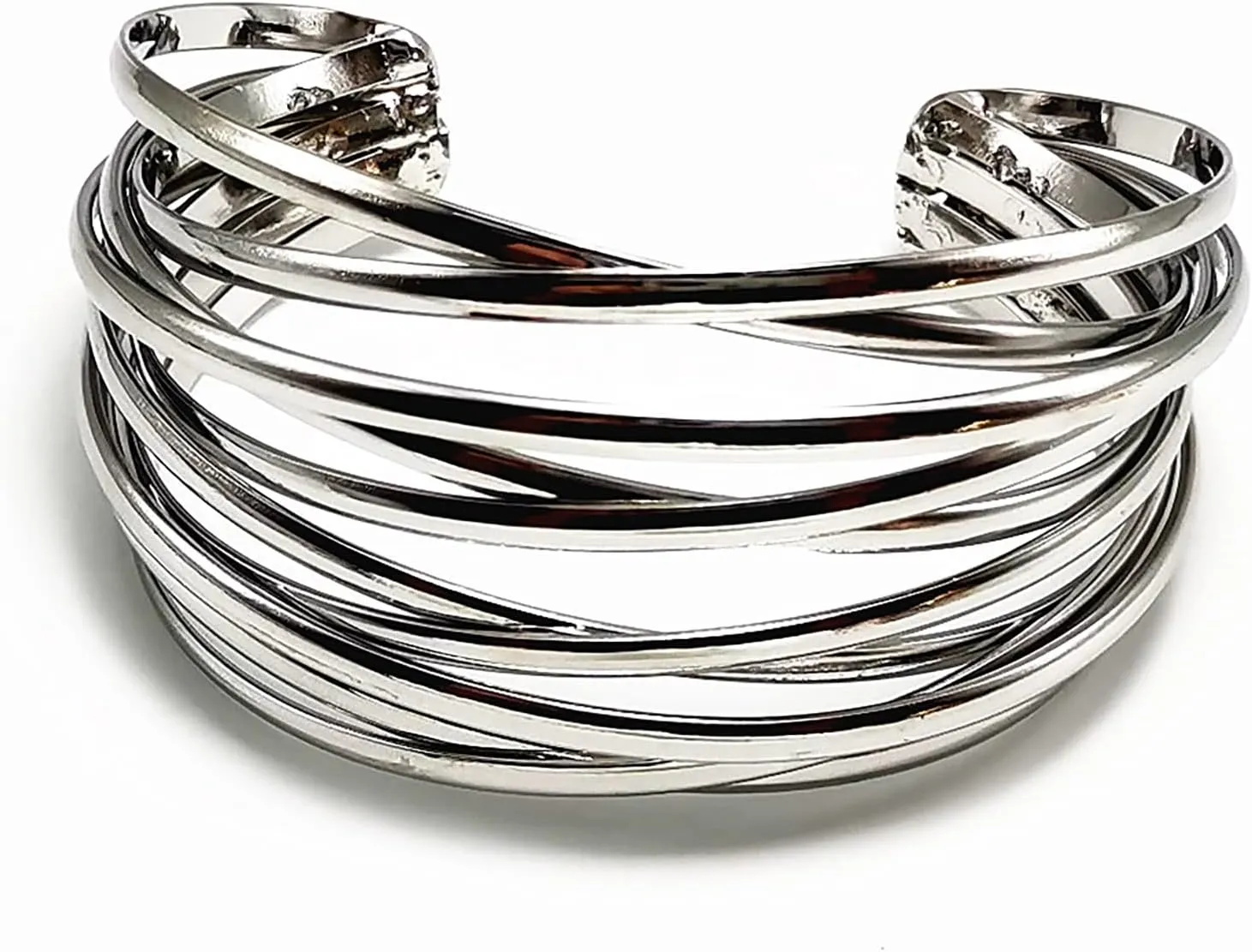 YBMYCM Chunky Gold Cuff Bracelet for Women Gold Line Web Wrist Cuff Bangle Bracelet Fashion Costume Jewelry