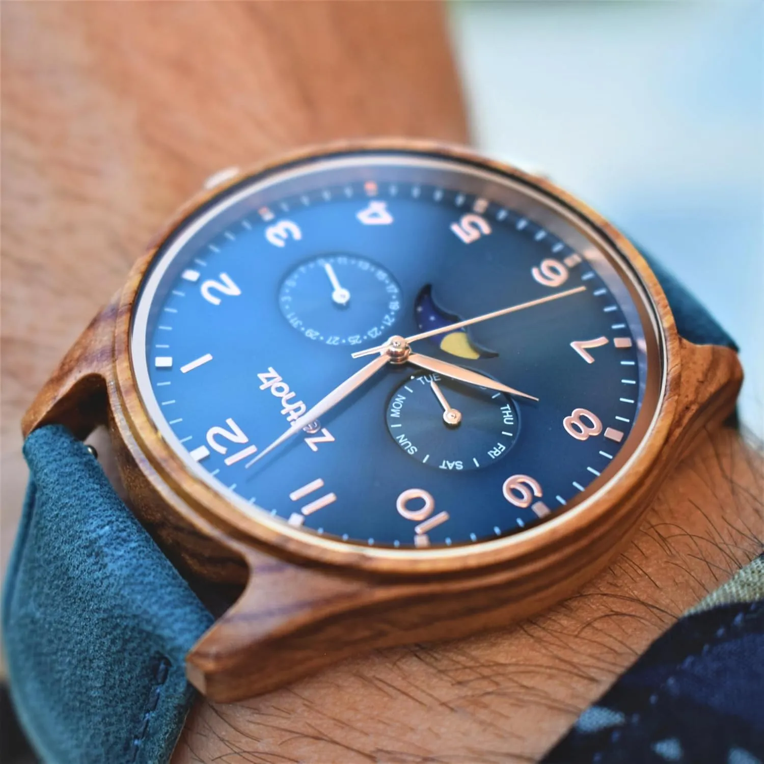 Zeitholz Wood Watches for Men, Wooden Watch, Gifts, Analog Watch, New Klitten Collection 42mm with Japanese Quartz Movement.