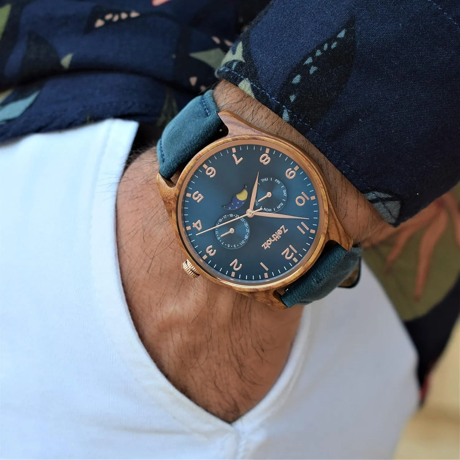 Zeitholz Wood Watches for Men, Wooden Watch, Gifts, Analog Watch, New Klitten Collection 42mm with Japanese Quartz Movement.