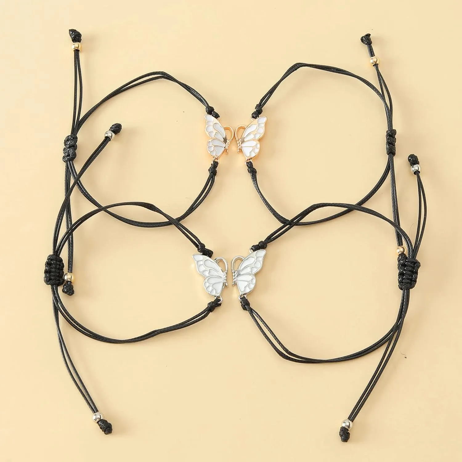 ZMANYIJEW Friendship Bracelets BFF Long Distance Matching Butterfly Bracelets Friendship Gifts for Best Friends for Teen Girls