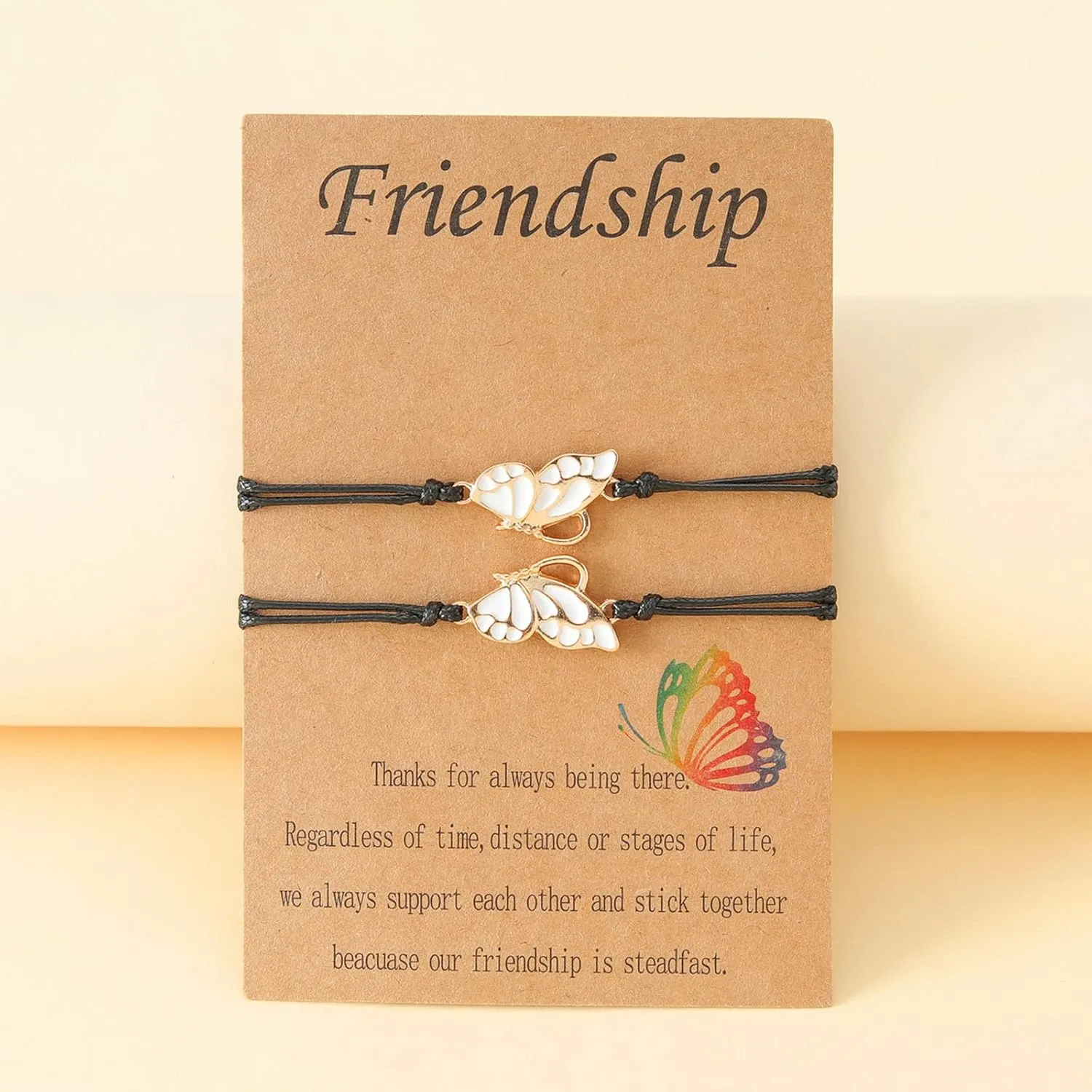 ZMANYIJEW Friendship Bracelets BFF Long Distance Matching Butterfly Bracelets Friendship Gifts for Best Friends for Teen Girls