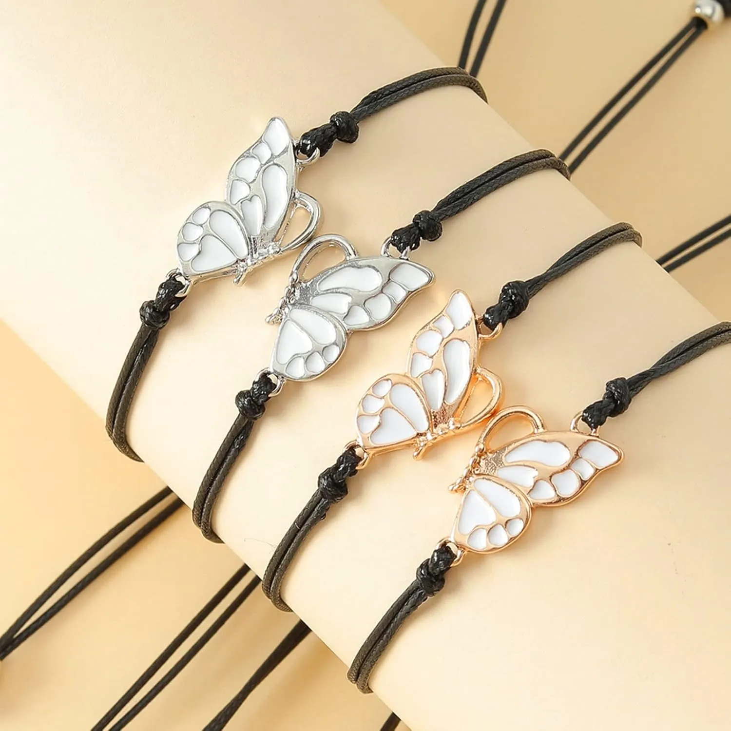 ZMANYIJEW Friendship Bracelets BFF Long Distance Matching Butterfly Bracelets Friendship Gifts for Best Friends for Teen Girls