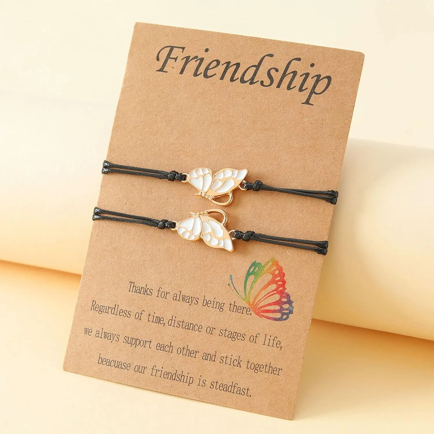 ZMANYIJEW Friendship Bracelets BFF Long Distance Matching Butterfly Bracelets Friendship Gifts for Best Friends for Teen Girls